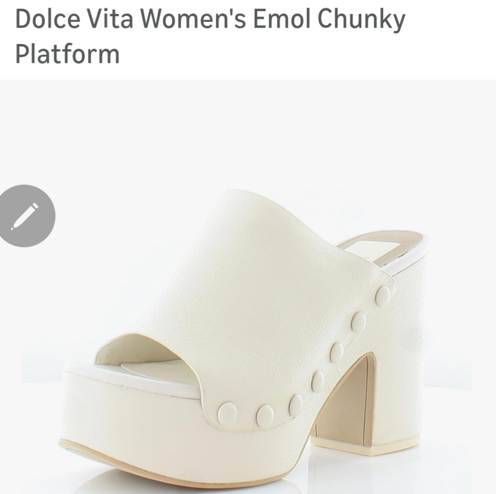 Dolce Vita Cream Chunky Platform Sandals